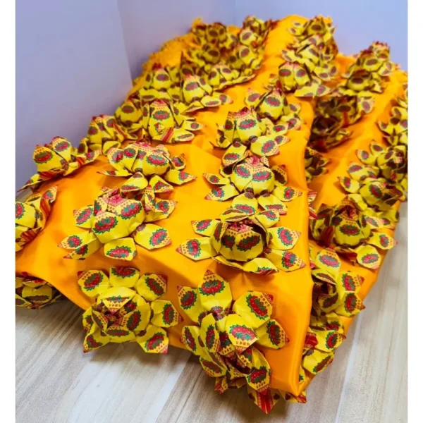 黃色蓮花被 108朵 卍字被-03